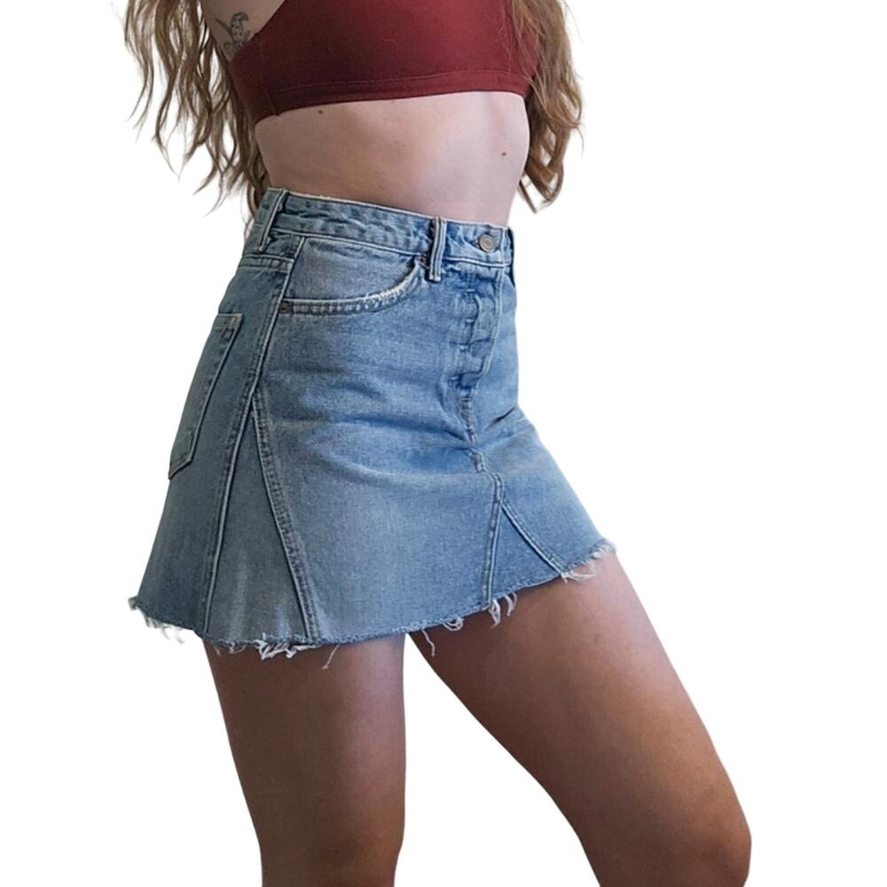 NWT Grlfrnd 'The Eva' Denim Skirt